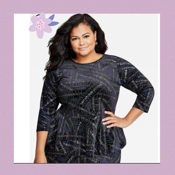 Ashley Stewart Tops - 🎉SALE🎉Ashley Stewart VELVET GLITTER TOP